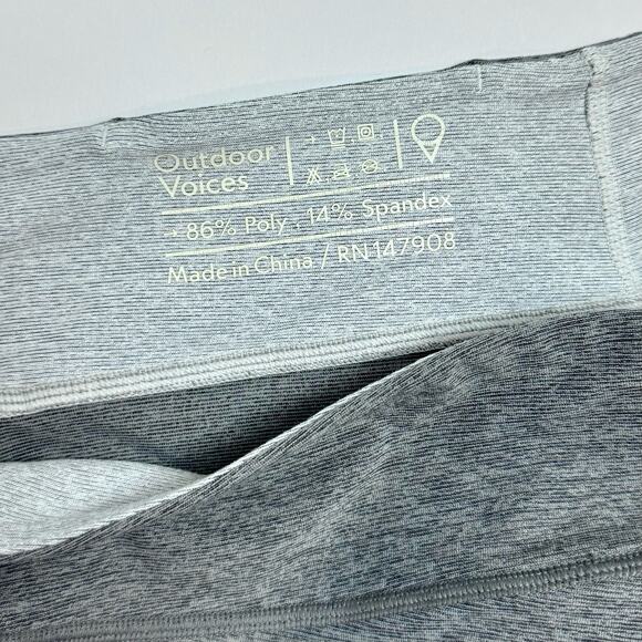 Outdoor Voices Springs 7/8 Leggings Graphite Ash Dove Grey Size Large - Picture 9 of 11